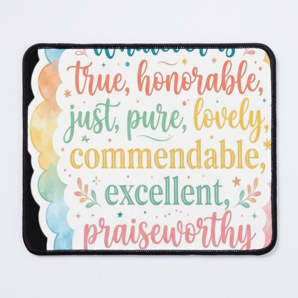 Item preview, Philippians 4:8 Bible verse quote designed and sold by sidleytetip.