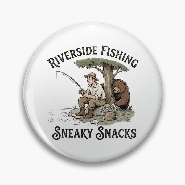 Item preview, Riverside fishing illustration designed and sold by teenlabel.