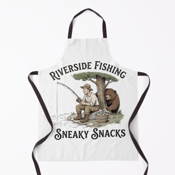 Item preview, Riverside fishing illustration designed and sold by teenlabel.