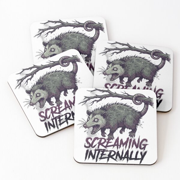 Item preview, Screaming Internally Possum Social Anxiety designed and sold by ryanguas.