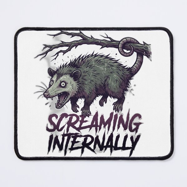 Item preview, Screaming Internally Possum Social Anxiety designed and sold by ryanguas.
