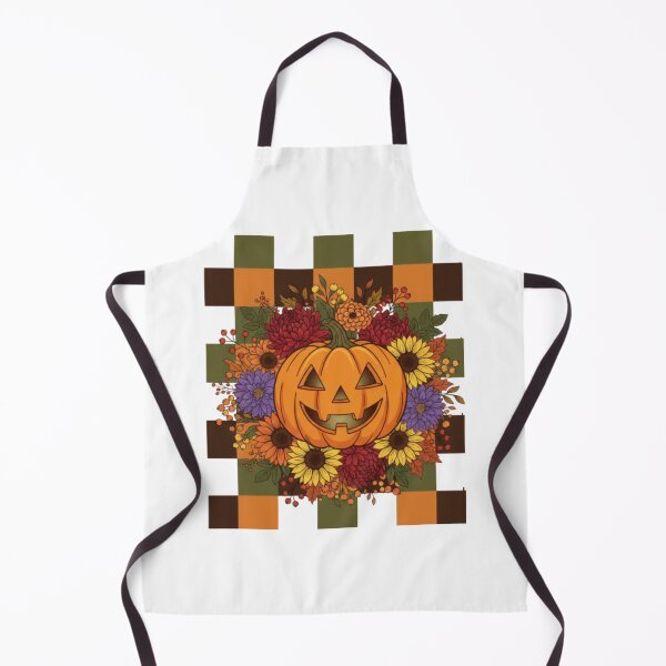 Item preview, Checkered Rustic Floral Fall Pumpkin designed and sold by Catzelle.