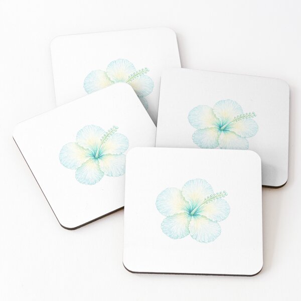 Item preview, Single Sea Breeze Hibiscus | Watercolor Tropical Floral Art | Botanical Flower Illustration designed and sold by Nolmo.