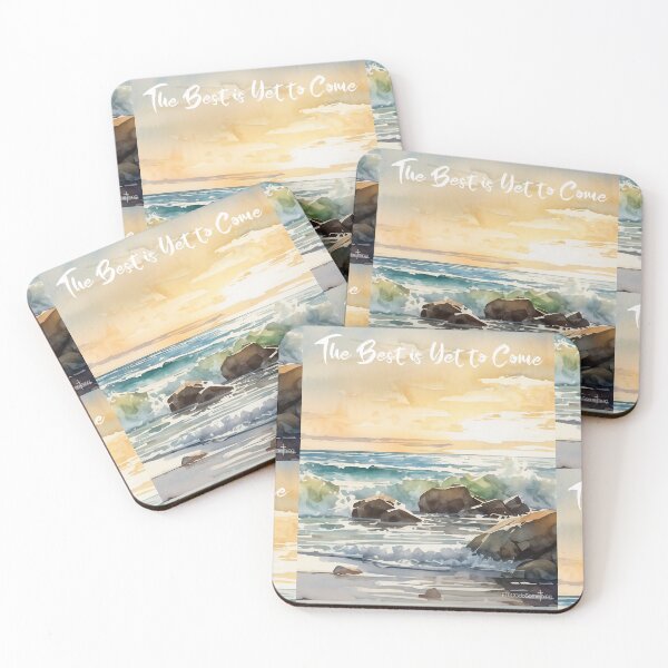 Item preview, The best is yet to come 1 Corinthians 2:9 Beach watercolor God is good Encouraging Word designed and sold by FTLOG.