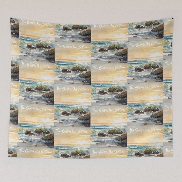 Item preview, The best is yet to come 1 Corinthians 2:9 Beach watercolor God is good Encouraging Word designed and sold by FTLOG.