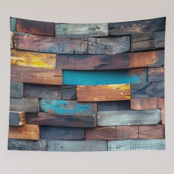 Item preview, Reclaimed Vintage Old Painted Wooden Wall Art Photo designed and sold by DEC02.