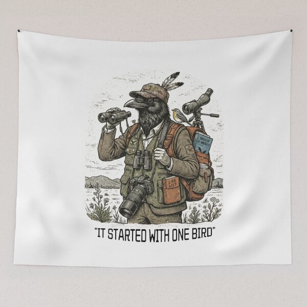 Item preview, It Started With One Bird - Vintage Birdwatcher Funny Graphic designed and sold by RetroAnimal.