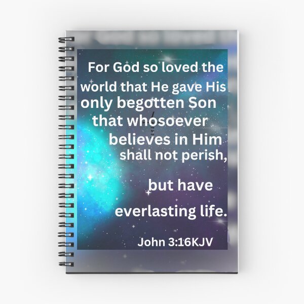 Item preview, John 3:16 Galaxy Scripture Art – Christian Bible Verse Design designed and sold by TetelestaiWeave.