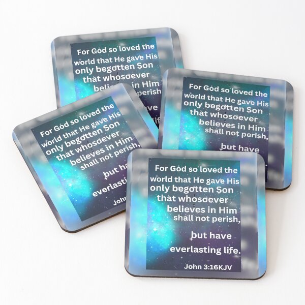 Item preview, John 3:16 Galaxy Scripture Art – Christian Bible Verse Design designed and sold by TetelestaiWeave.