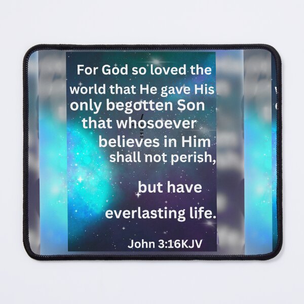 Item preview, John 3:16 Galaxy Scripture Art – Christian Bible Verse Design designed and sold by TetelestaiWeave.