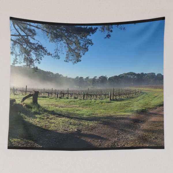 Item preview, Misty Winter Morning Chardonnay Vines at Magpie Springs designed and sold by MagpieSprings.