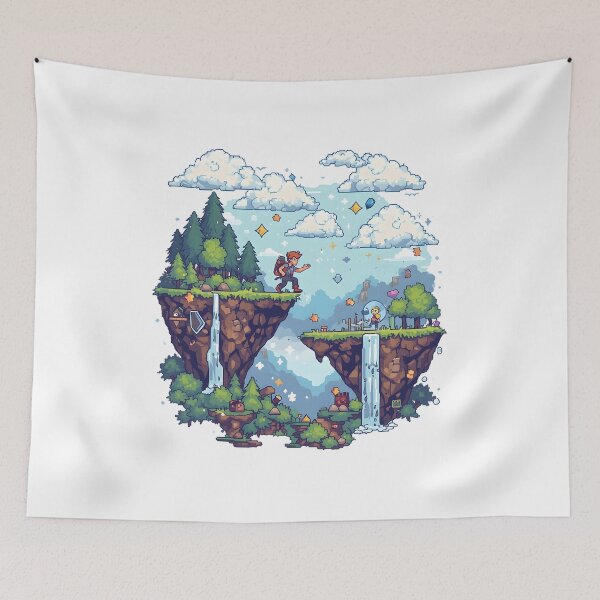 Item preview, Retro Platform Adventure 90s Pixel Gaming designed and sold by ThePixelArchive.