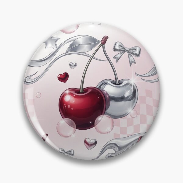 Item preview, Cherry Chrome Dream | Glossy Y2K Cherry Seamless Pattern | Metallic Aesthetic designed and sold by AP Digi Store.