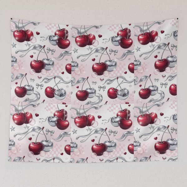 Item preview, Cherry Chrome Dream | Glossy Y2K Cherry Seamless Pattern | Metallic Aesthetic designed and sold by AP Digi Store.