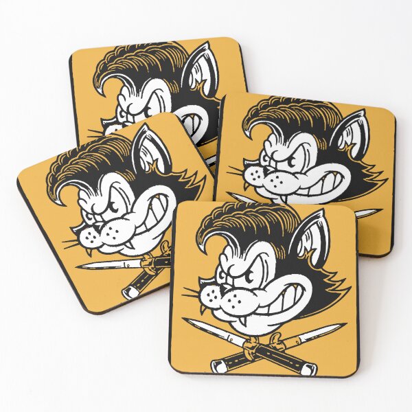 Item preview, Good for Nothin' | Rockabilly Greaser Cat Illustration designed and sold by PIXEL POP DESIGNS - Beyond the Norm!.