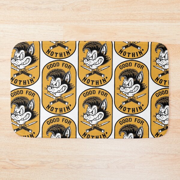 Item preview, Good for Nothin' | Rockabilly Greaser Cat Illustration designed and sold by PIXEL POP DESIGNS - Beyond the Norm!.