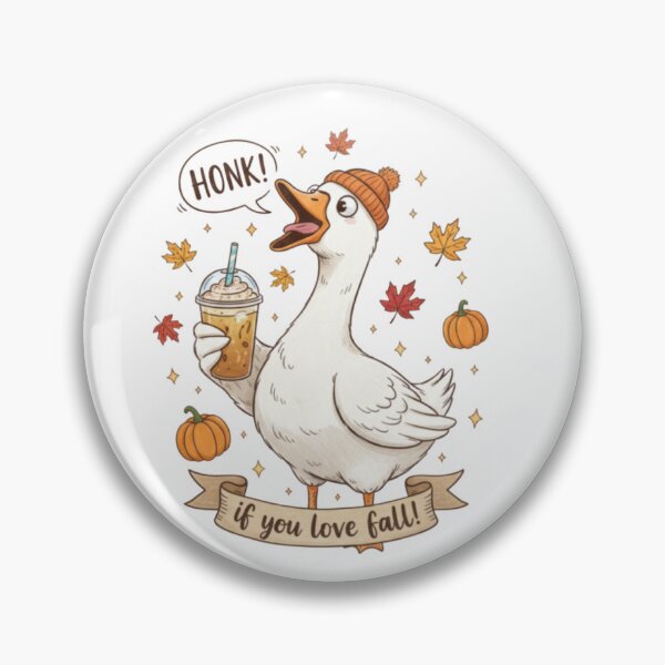 Item preview, Honk If You Love Fall - Funny Autumn Goose With Frappuccino  designed and sold by Catzelle.