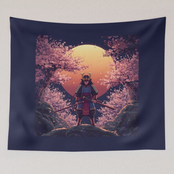 Item preview, Pixel Samurai Retro Japanese RPG Warrior designed and sold by ThePixelArchive.