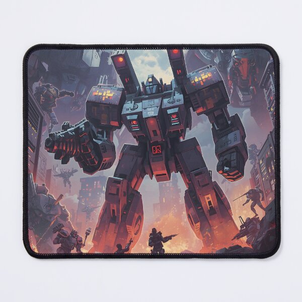 Item preview, Retro Mech Battle Pixel Sci Fi Robot Art designed and sold by ThePixelArchive.