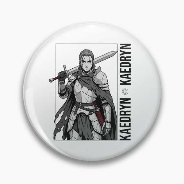 Item preview, Kaedryn Female Knight Warrior Fantasy Sword Armor Gothic T-Shirt designed and sold by StickerNestYou.