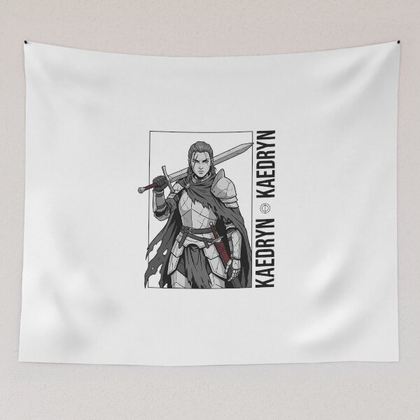 Item preview, Kaedryn Female Knight Warrior Fantasy Sword Armor Gothic T-Shirt designed and sold by StickerNestYou.