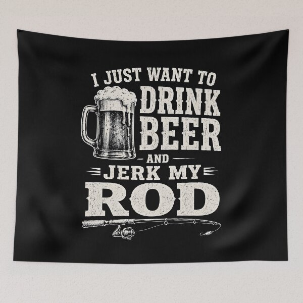 Item preview, Drink Beer and Jerk My Rod Fishing Humor designed and sold by CelidaBonde.