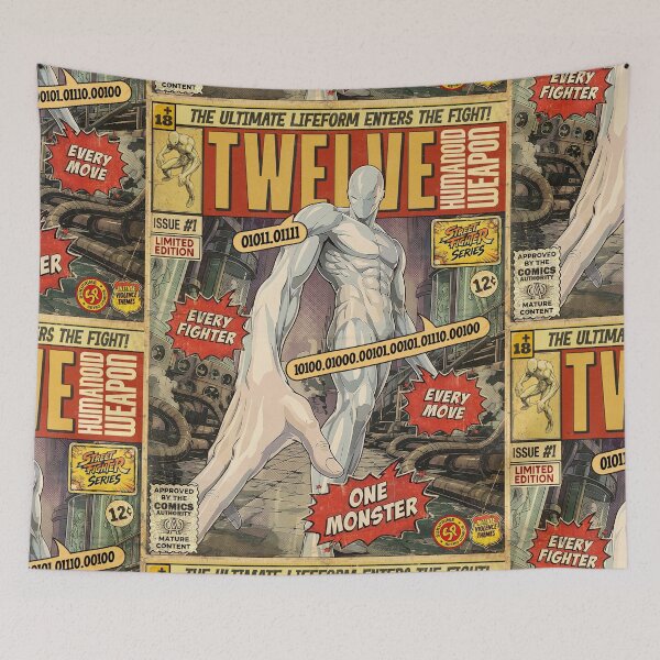 Item preview, Street Fighter Twelve Vintage Retro Comic Cover Art designed and sold by Back2Collage.