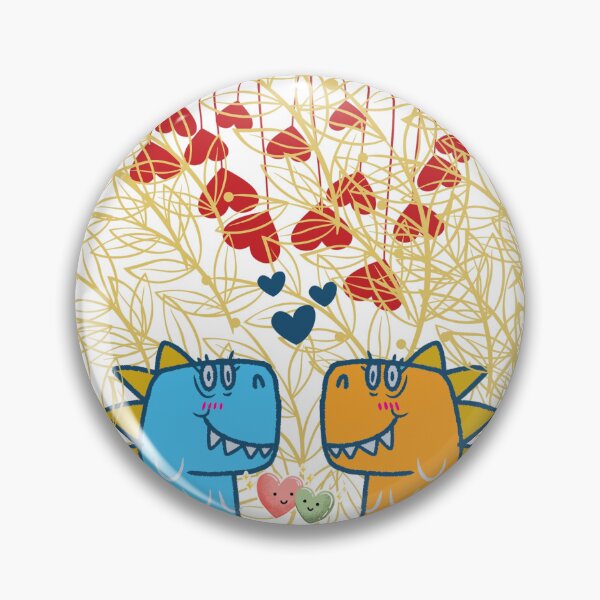 Item preview, Cute Dinosaurs In Love With Red Hearts Pattern designed and sold by NikBrin Prevail .