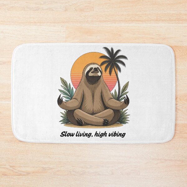 Item preview,  Funny Chill Sloth Meditation Retro Sunset Tee designed and sold by oxppod.
