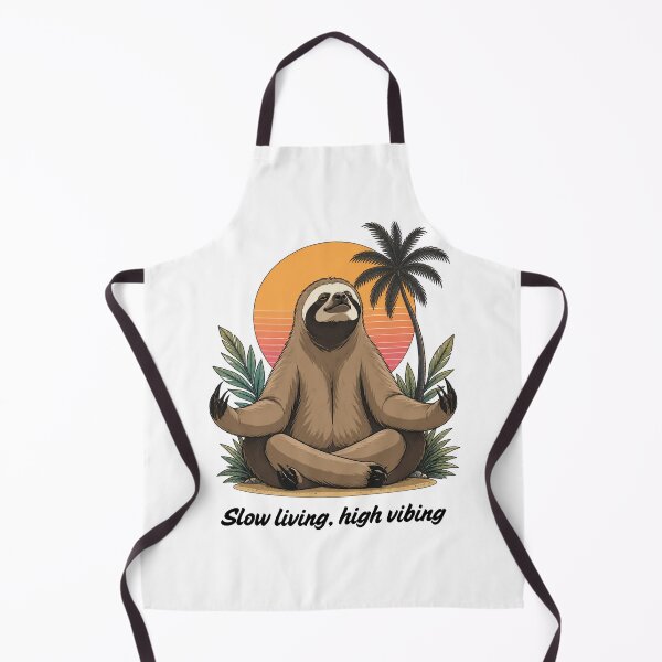 Item preview, Funny Chill Sloth Meditation Retro Sunset Tee designed and sold by oxppod.
