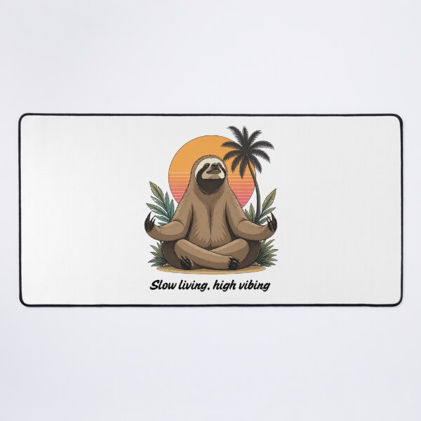 Item preview,  Funny Chill Sloth Meditation Retro Sunset Tee designed and sold by oxppod.