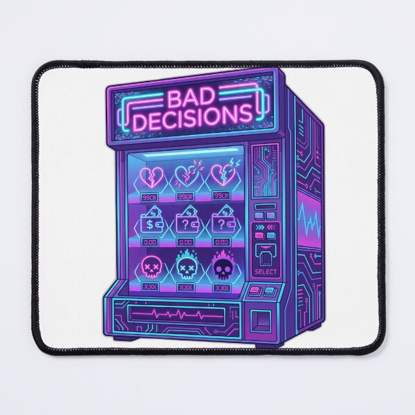 Item preview, Bad Decisions Vending Machine Retro Synthwave designed and sold by ryanguas.