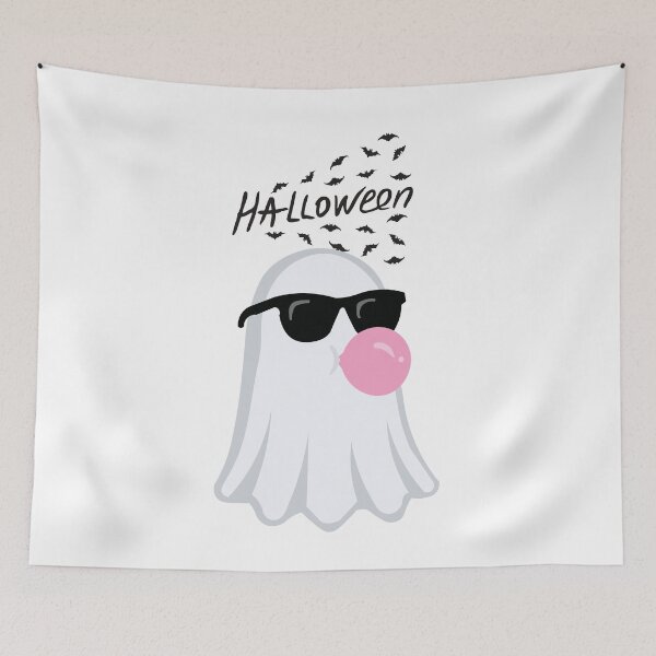 Item preview, Cute Halloween Ghost Bubble Gum Kawaii Design designed and sold by     Sela Art .