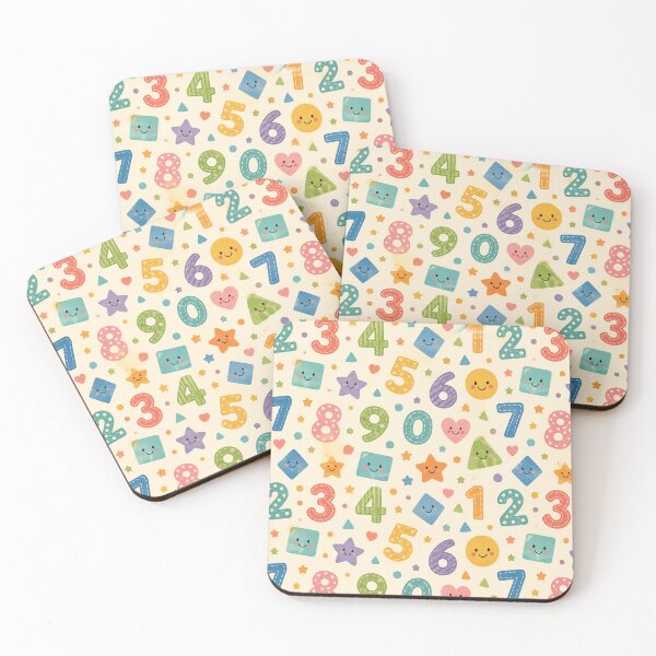 Item preview, Numbers & Shapes Seamless Pattern Throw Blanket designed and sold by MR4me.