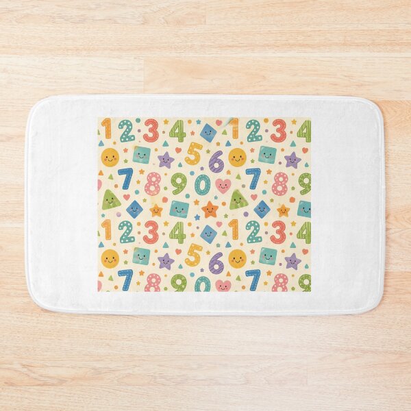 Item preview, Numbers & Shapes Seamless Pattern Throw Blanket designed and sold by MR4me.