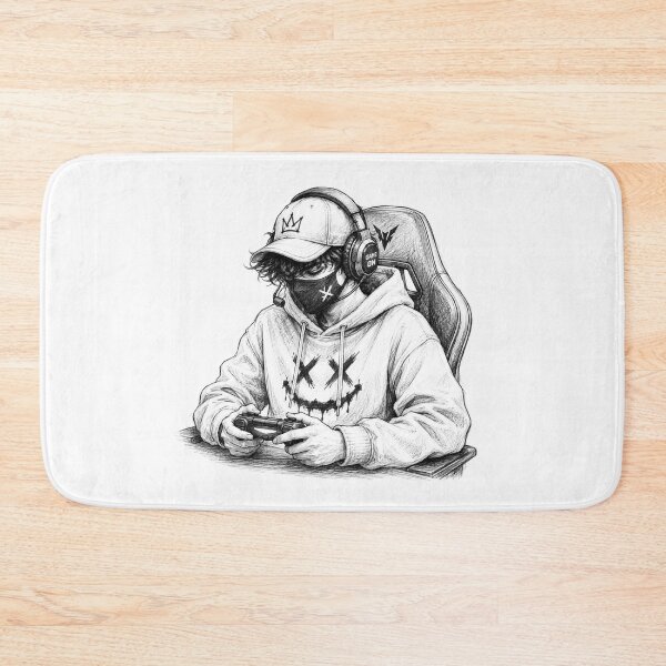 Item preview, Gaming Sketch Sticker | Pro Gamer Pencil Art | Monochrome Controller Aesthetic designed and sold by DKraftz.