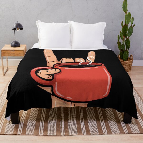 Item preview, Rock On Coffee Hand Funny Coffee Lover Graphic | Morning Coffee T-Shirt designed and sold by StickerNestYou.