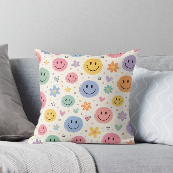 Item preview, Happy Faces Seamless Pattern Throw Blanket designed and sold by MR4me.