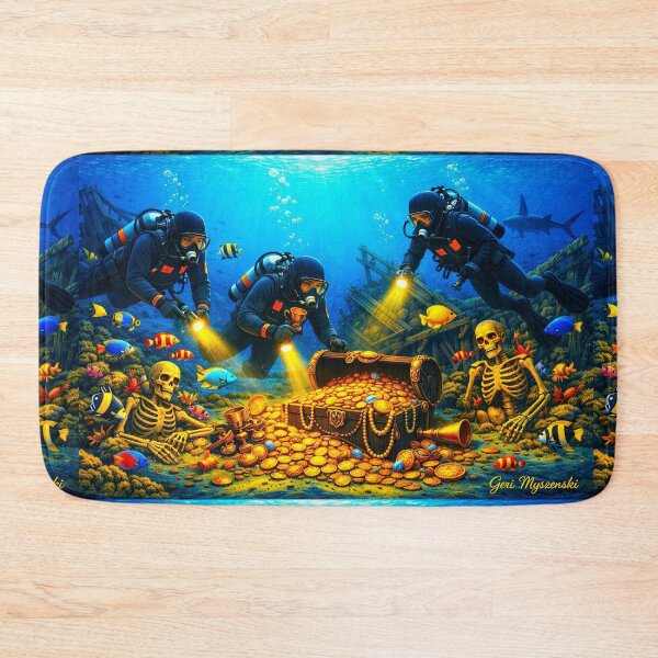 Item preview, Deep Sea Divers Treasure Hunt – Panoramic Underwater Adventure designed and sold by The Art Queen Of Michigan .