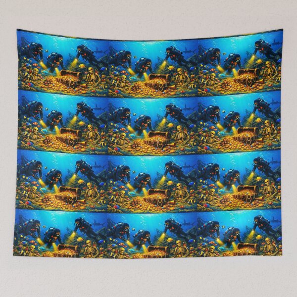 Item preview, Deep Sea Divers Treasure Hunt – Panoramic Underwater Adventure designed and sold by The Art Queen Of Michigan .