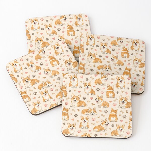Item preview, Cute Corgi Seamless Pattern Throw Blanket designed and sold by MR4me.