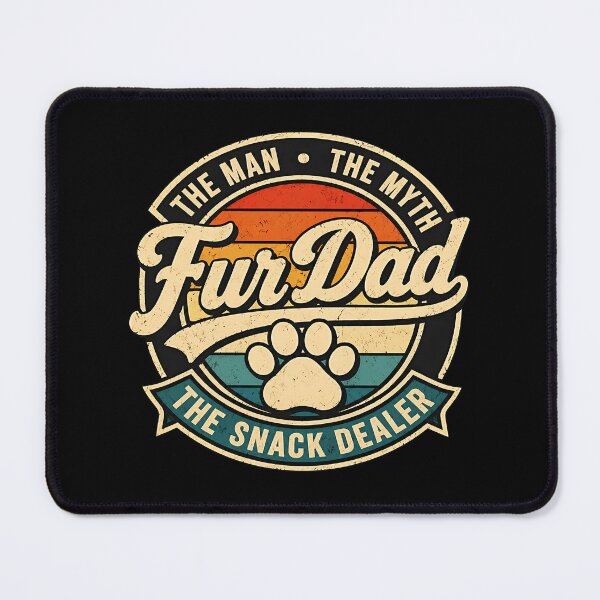 Item preview, Fur Dad The Man The Myth Snack Dealer Retro Paw designed and sold by SoyLamderma.