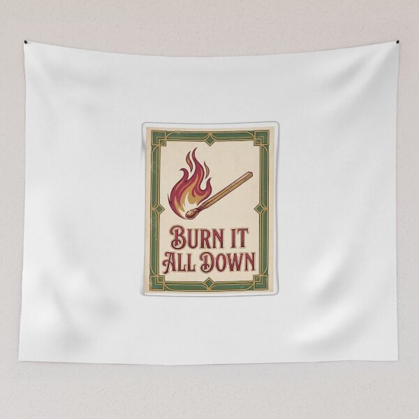 Item preview, Burn It All Down Vintage Matchbox Sarcastic designed and sold by ryanguas.