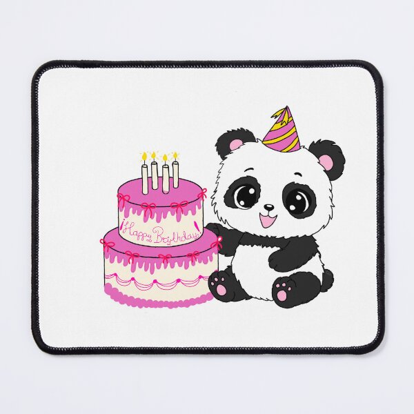 Item preview, Cute Panda with Cake designed and sold by BunnySoftArt.