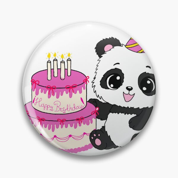 Item preview, Cute Panda with Cake designed and sold by BunnySoftArt.
