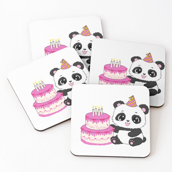 Item preview, Cute Panda with Cake designed and sold by BunnySoftArt.