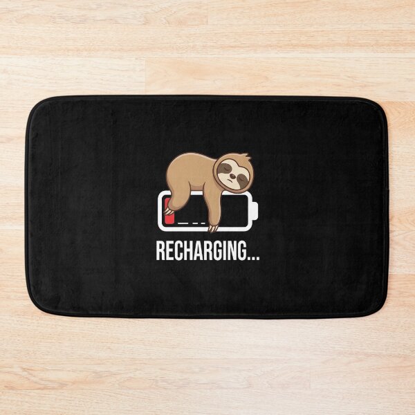 Item preview, Recharging Sloth Low Battery Sleeping Sloth Cute Lazy Animal T-Shirt designed and sold by StickerNestYou.