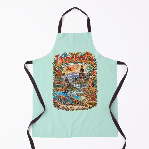 Item preview, Indonesia Archipelago of Nature Vintage Travel Poster designed and sold by Skyrocketz.