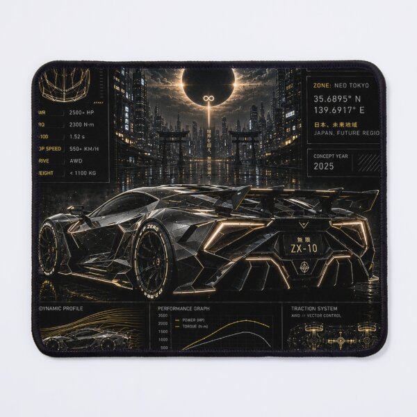 Item preview, Project Zero ZX-10 Infinity | Futuristic Hypercar Concept Poster designed and sold by MidnightPistons.