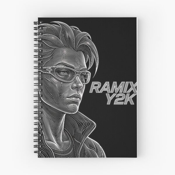 Item preview, RAMIX Y2K Cyberpunk Line Art Glowing Portrait Monochromatic Cyberpunk designed and sold by RAMIX-Y2K.